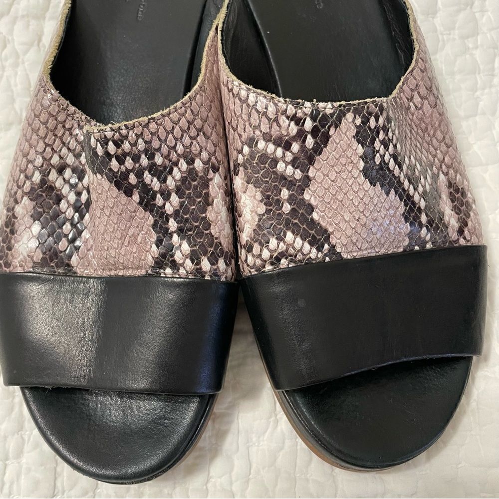 Rag&Bone Open-toe Snakeskin Leather Slide Sandals Sz-9/39